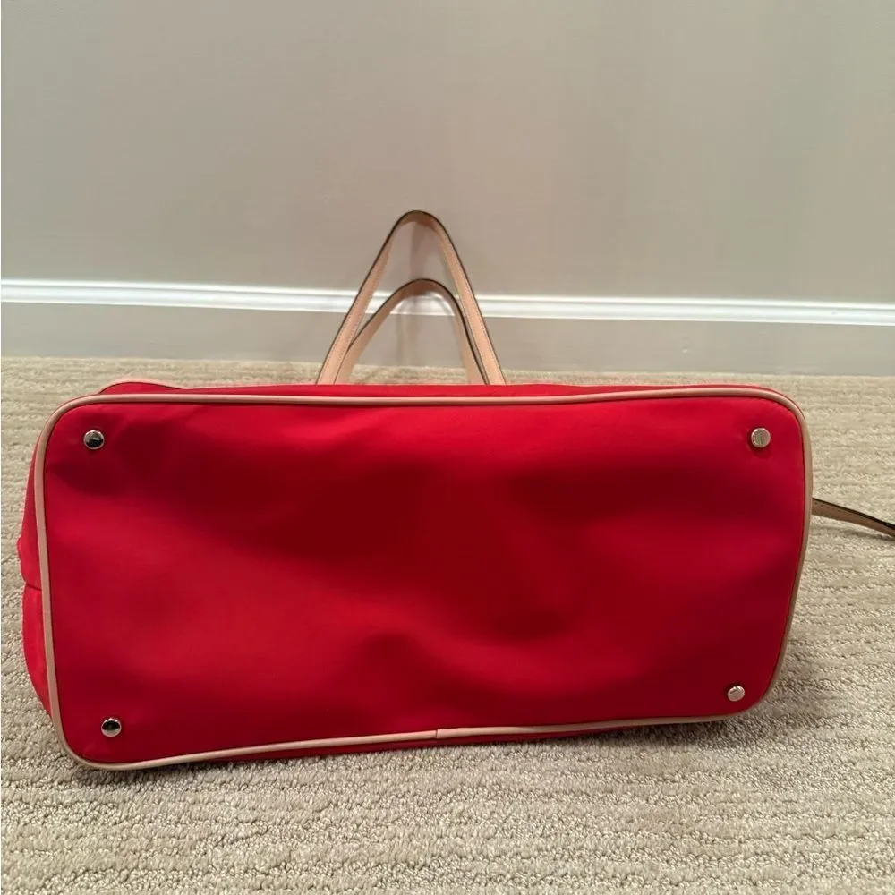 Kate Spade Red Diaper Tote Bag with changing pad